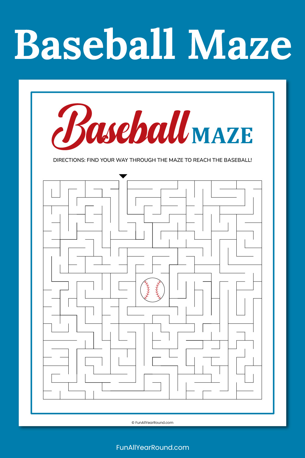 Baseball maze