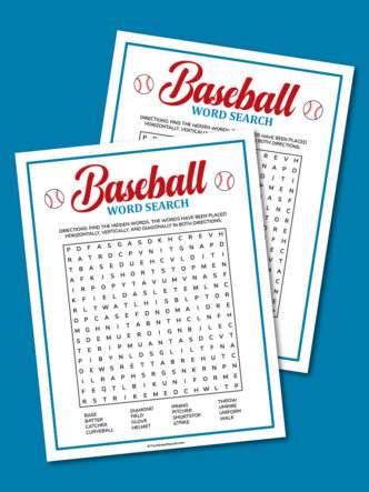 Baseball word search