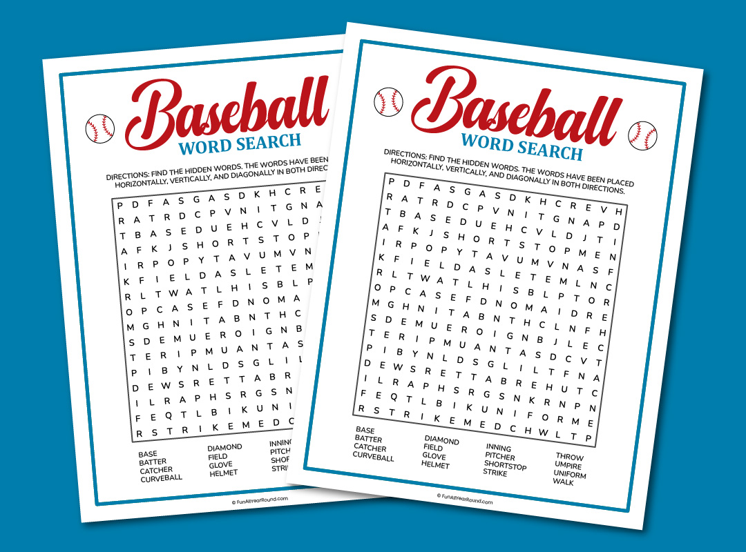 Baseball word search