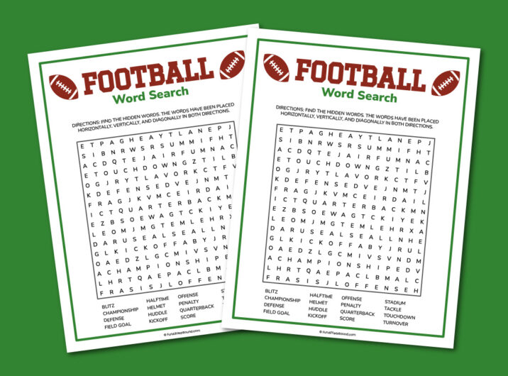 Football word search - Fun All Year Round