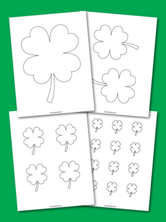 Four-leaf clover template