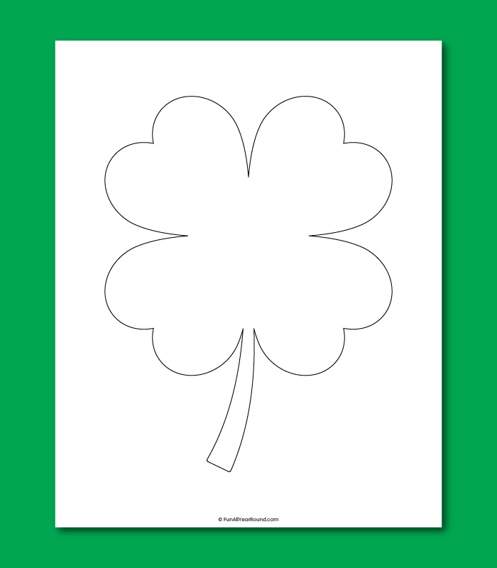 Four-leaf clover template