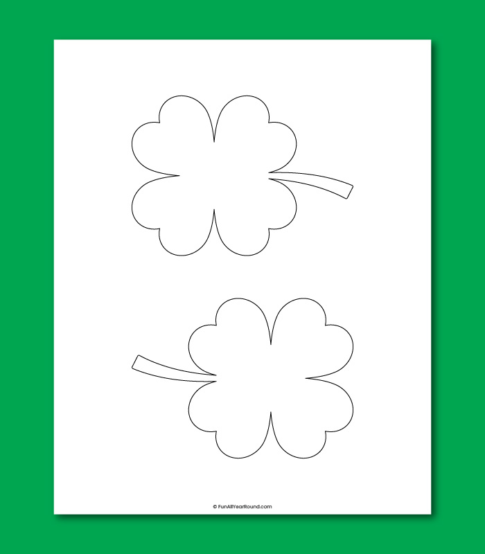 Four-leaf clover template