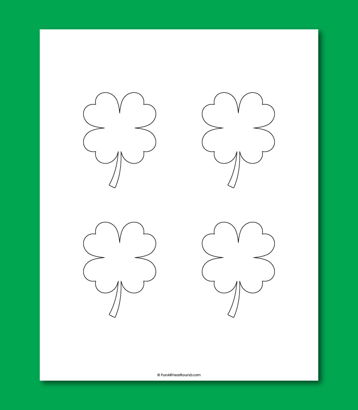 Four-leaf clover template