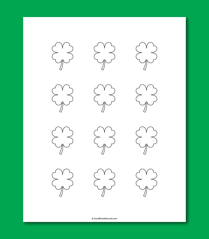 Four-leaf clover template