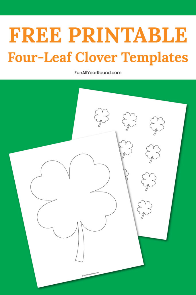 Four-leaf clover template - Fun All Year Round