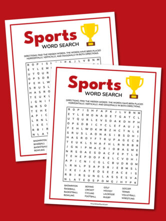 Sports word search