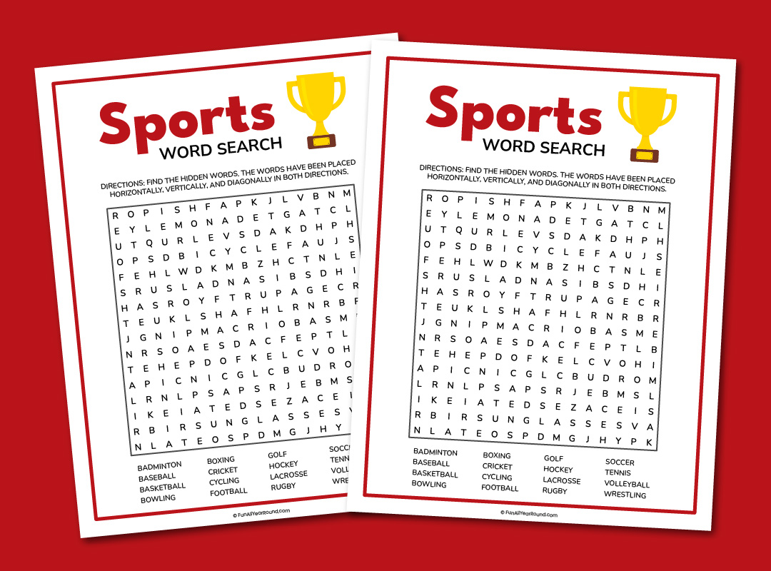 Sports word search