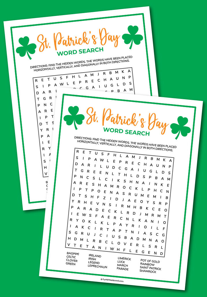 St. Patrick's Day word search