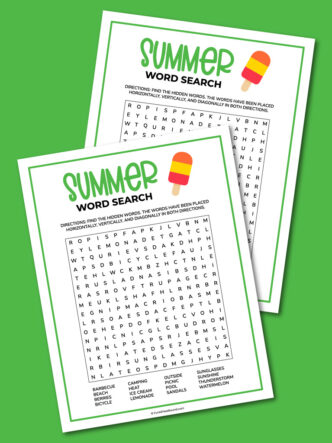 Summer word search