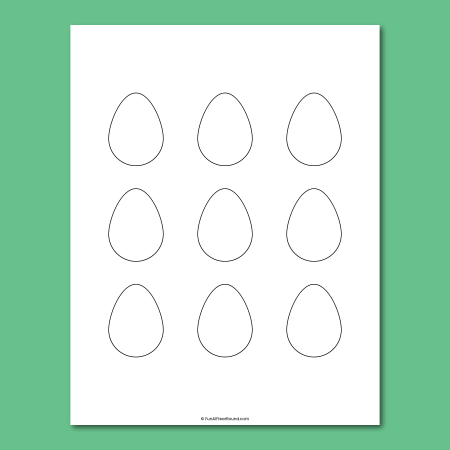 Easter egg template