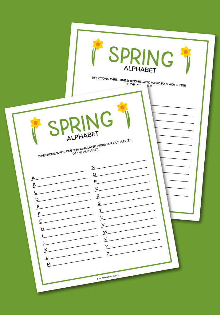 Spring alphabet game