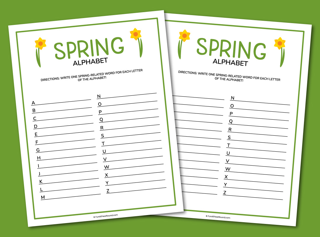 Spring alphabet game