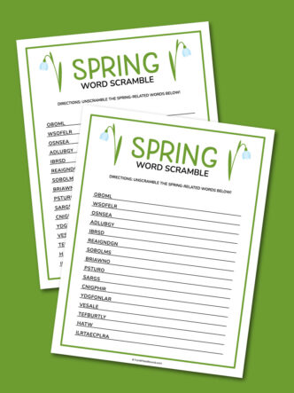 Spring word scramble