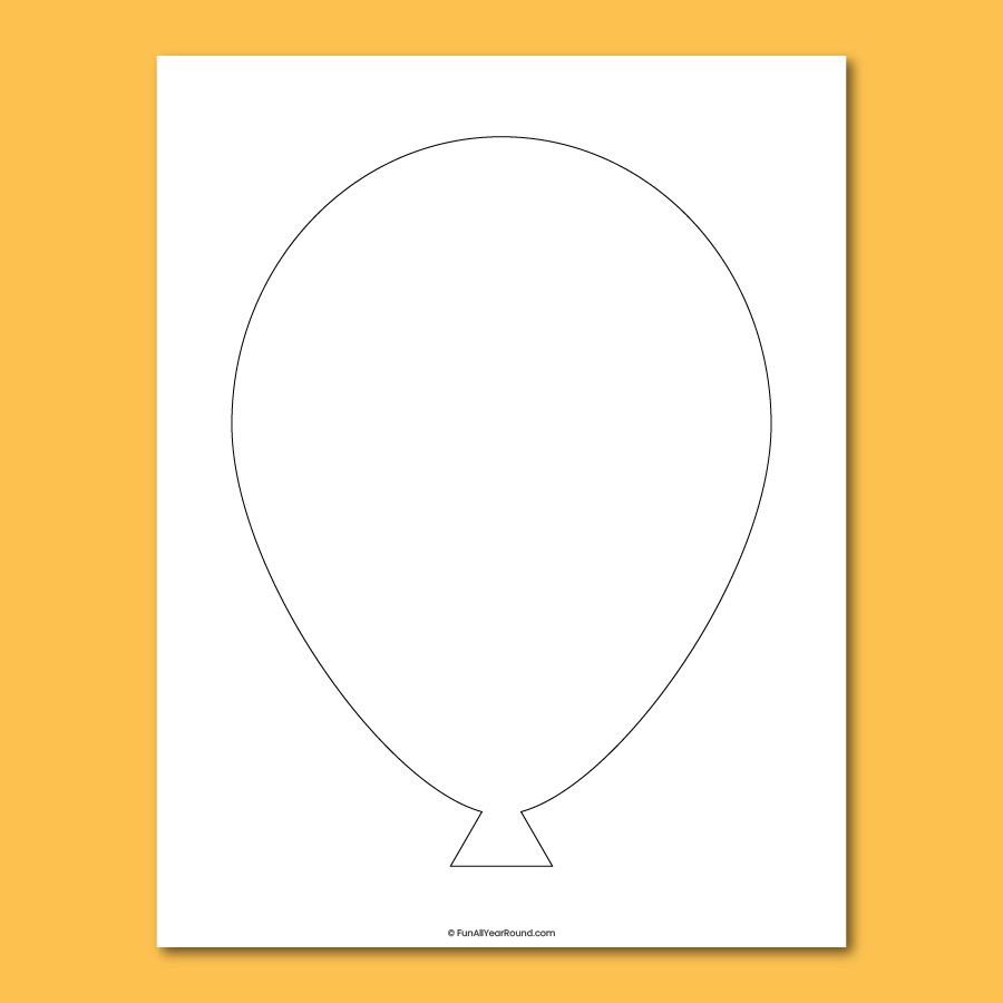 Printable balloon template