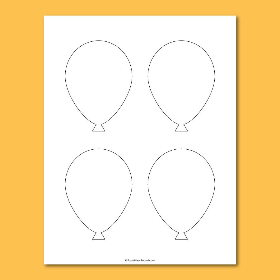 Printable balloon template