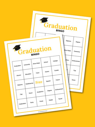 Printable graduation bingo