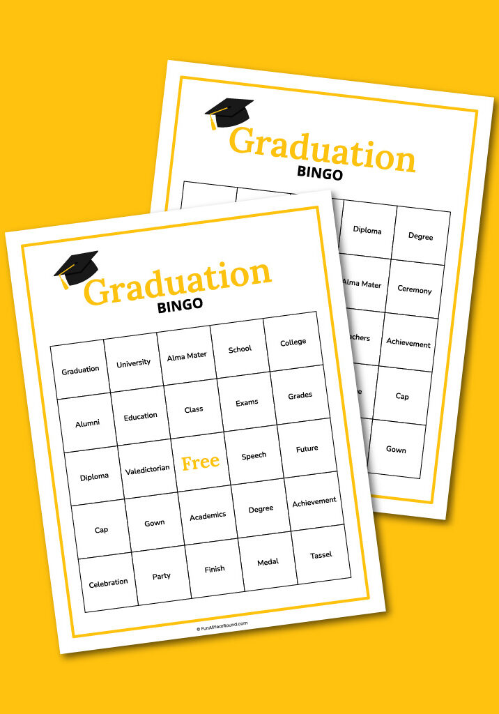 Printable graduation bingo