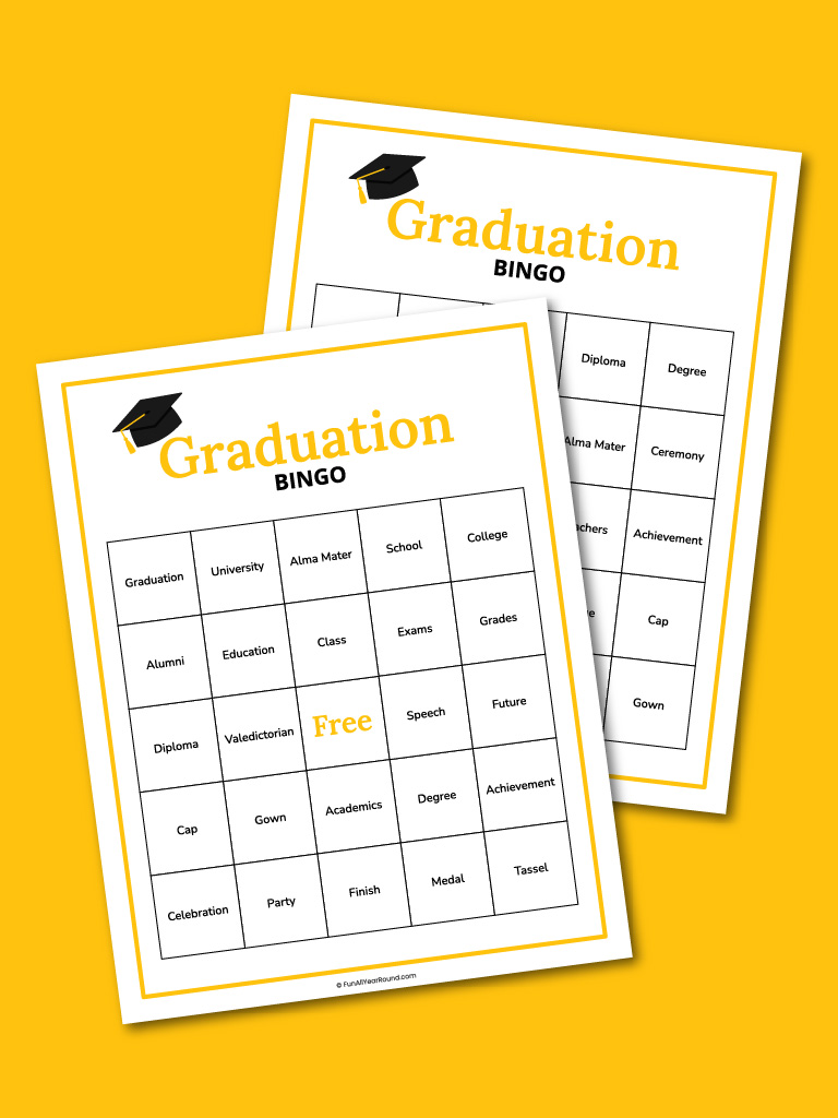 Graduation bingo - Fun All Year Round