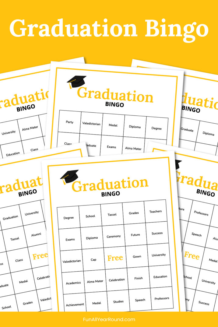 Graduation bingo - Fun All Year Round