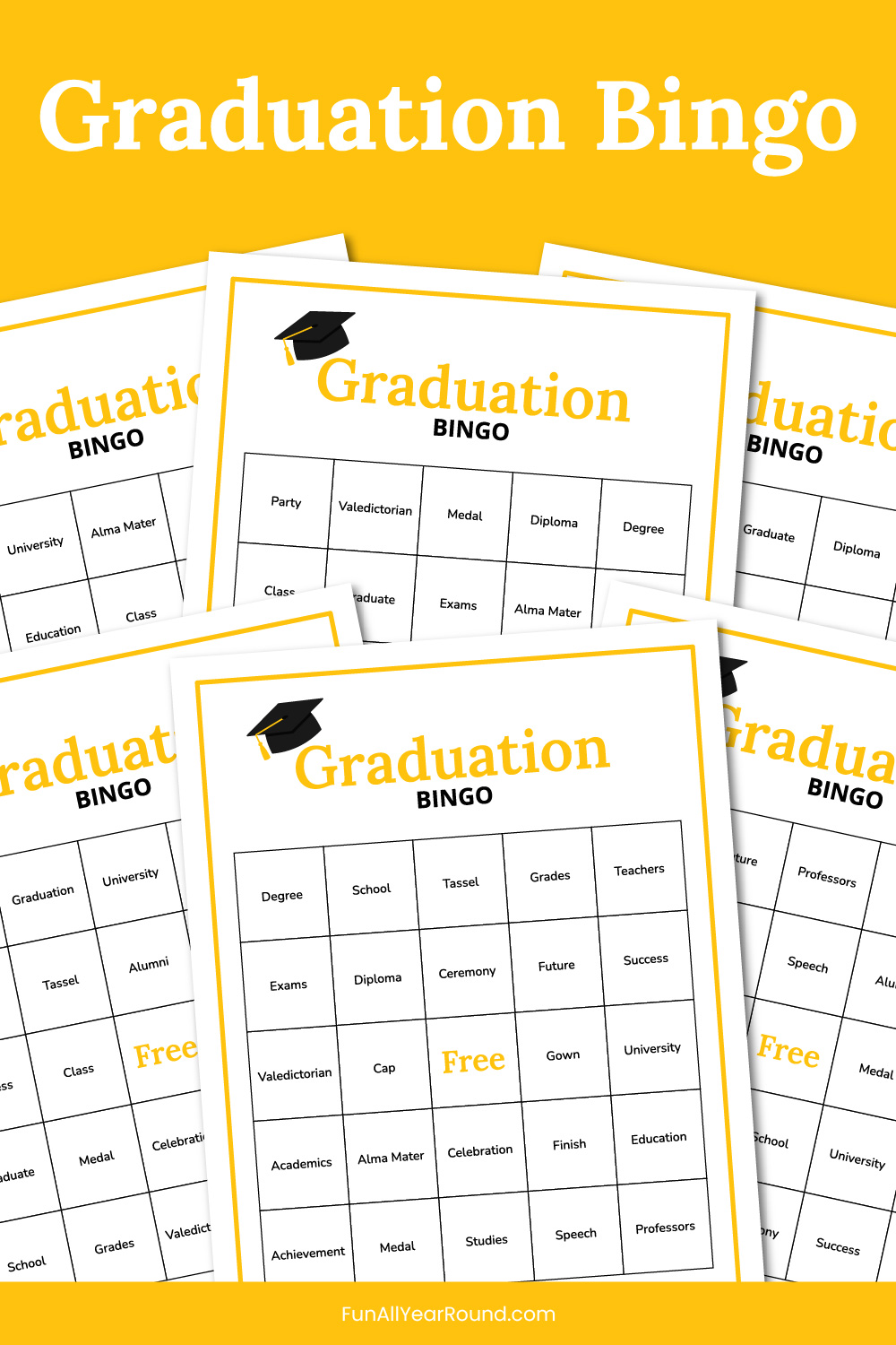 Printable graduation bingo