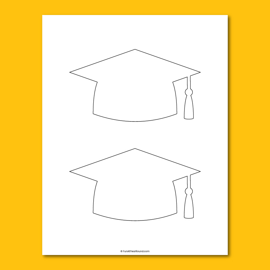 Printable graduation cap template