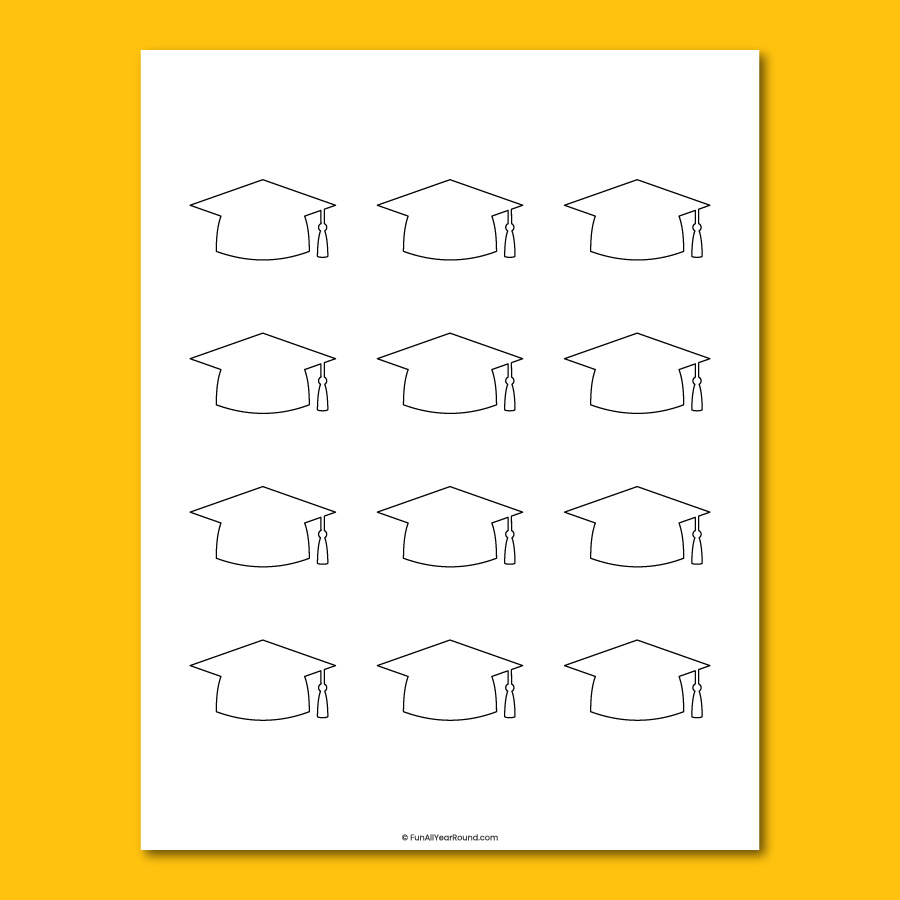 Printable graduation cap template