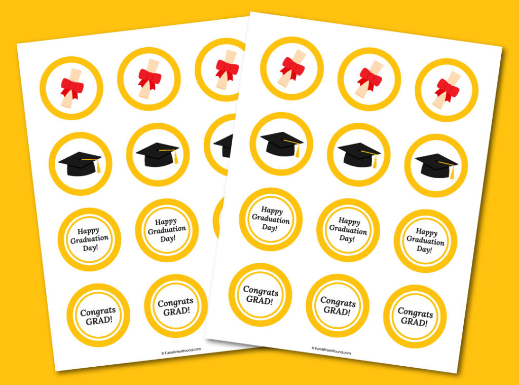 Graduation cupcake toppers - Fun All Year Round