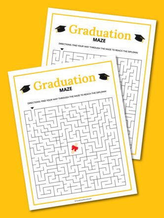 Printable graduation maze