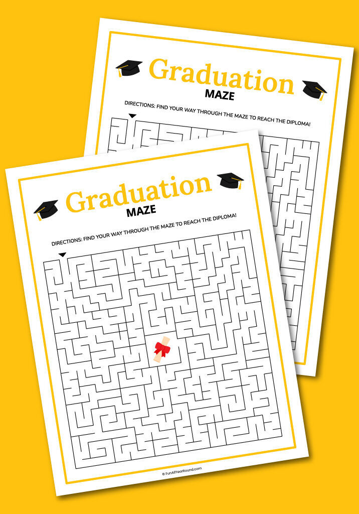 Printable graduation maze