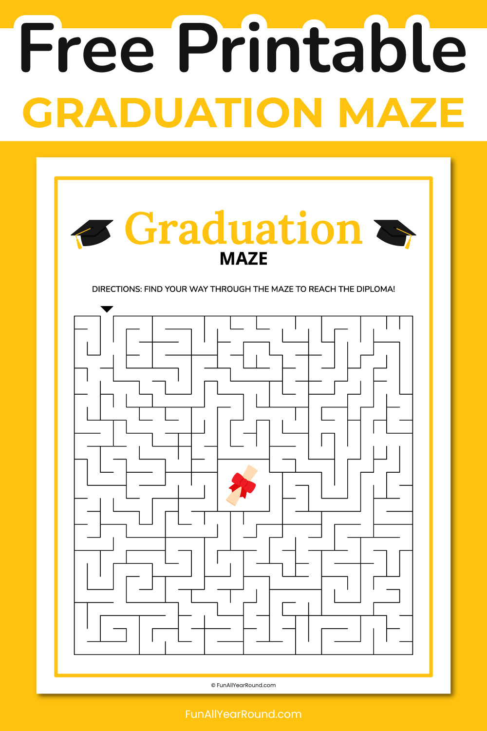 Printable graduation maze