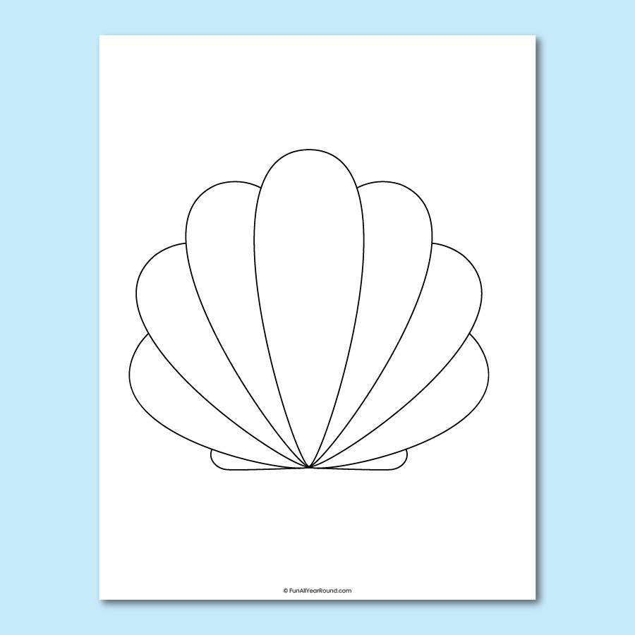 Printable seashell template