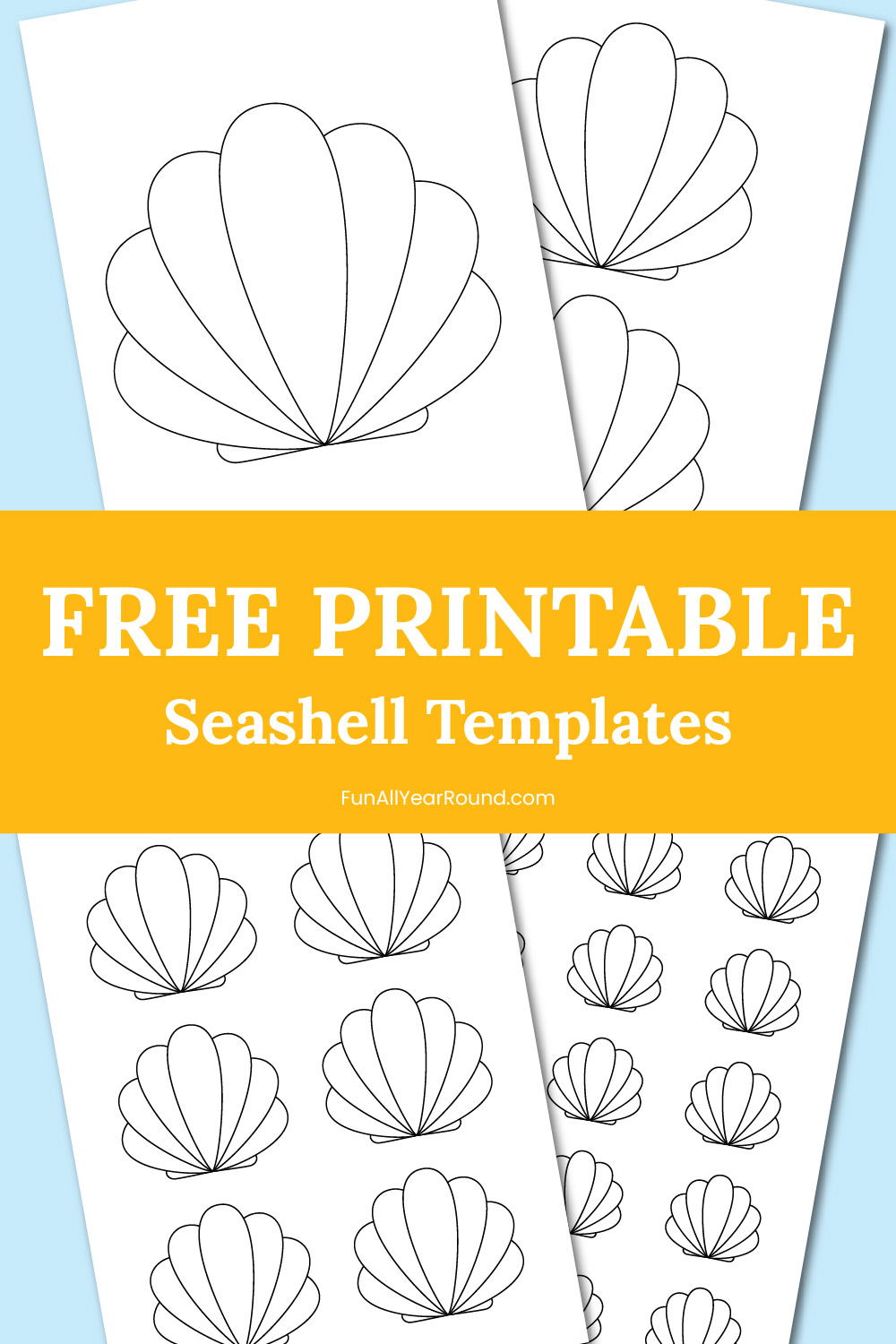 Seashell template - Fun All Year Round