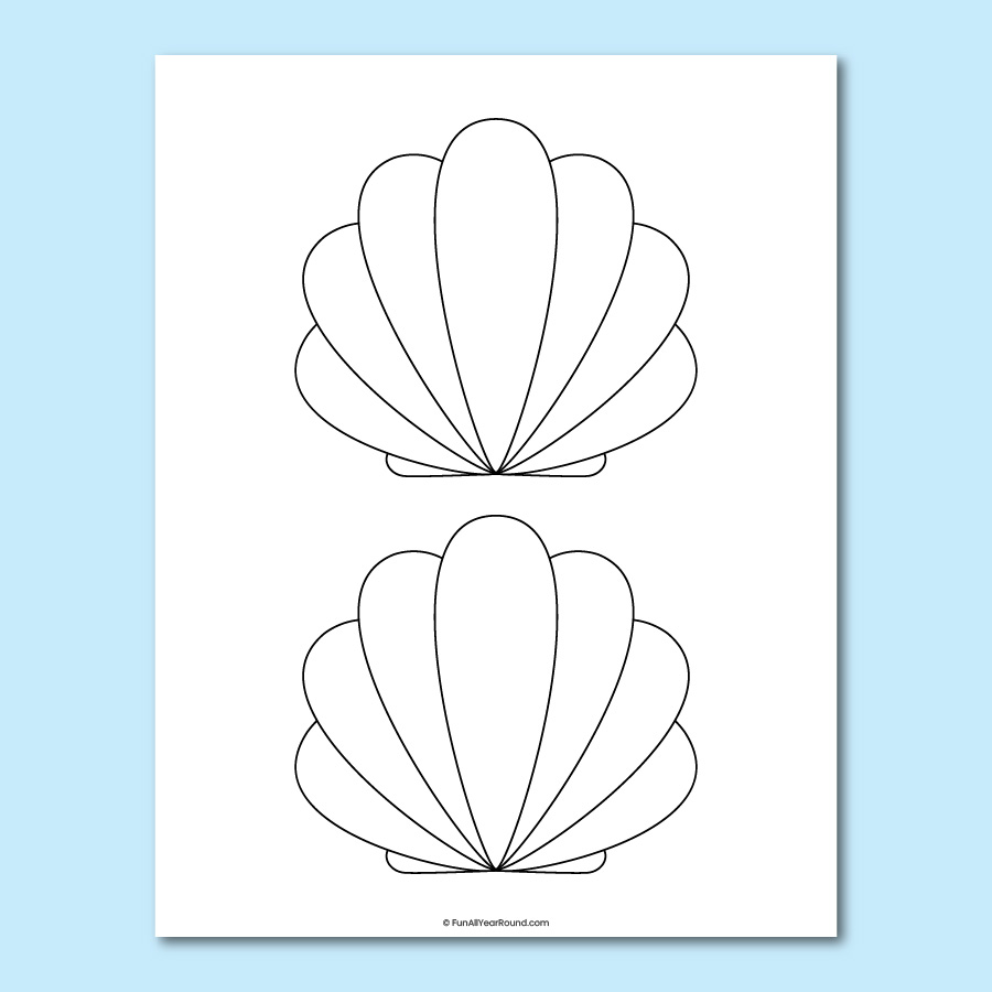 Printable seashell template