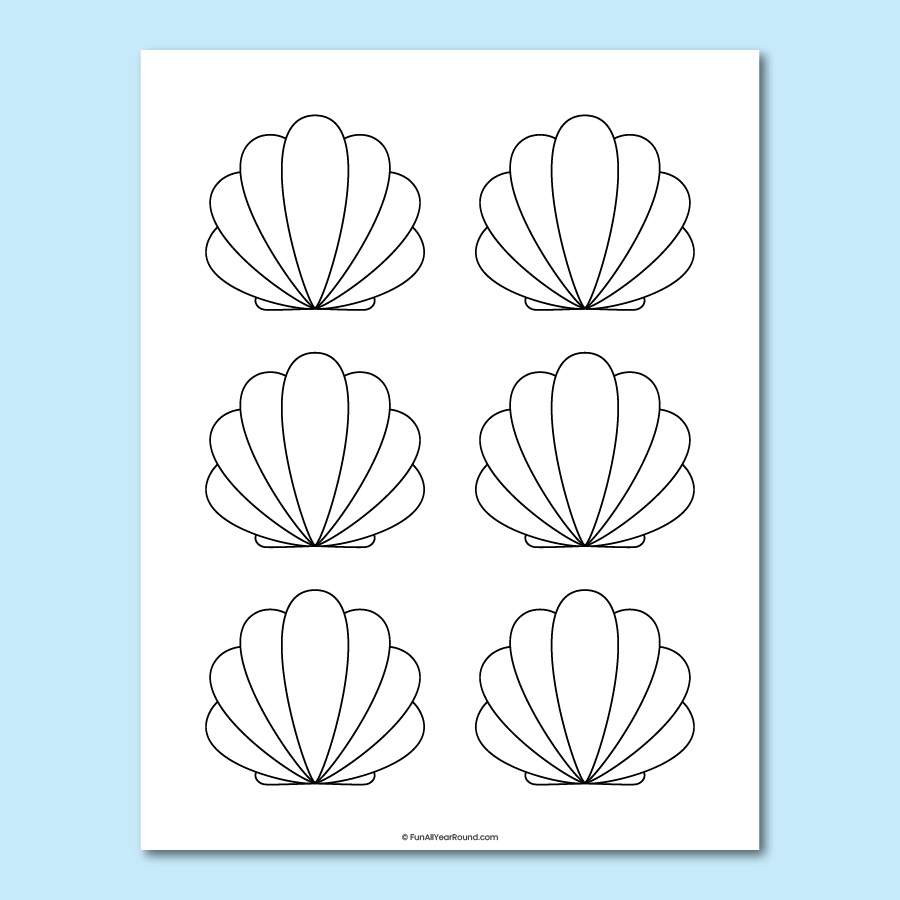 Printable seashell template