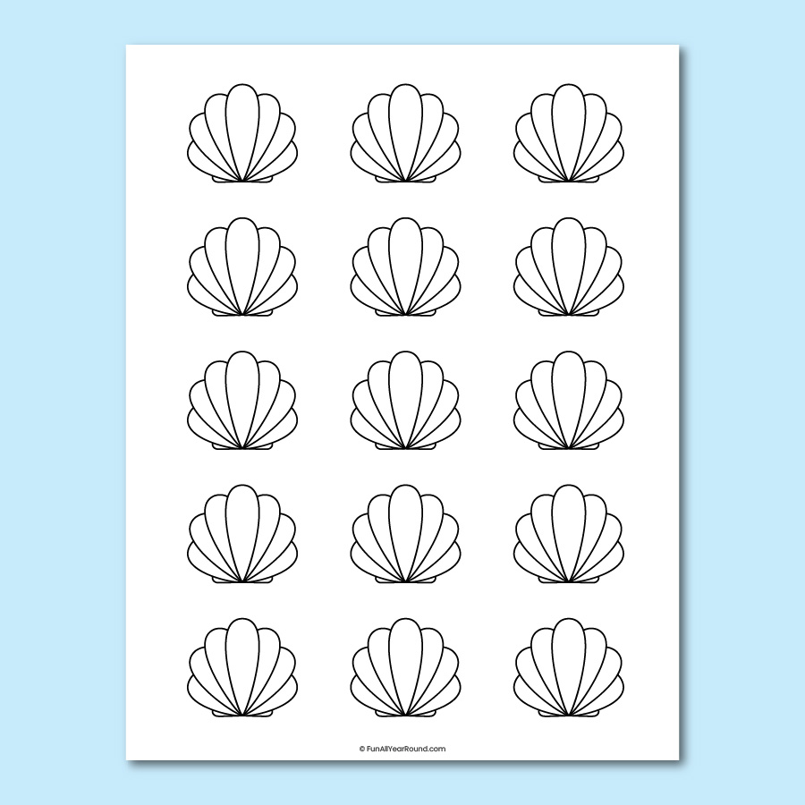Printable seashell template