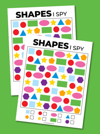 Printable shapes I spy