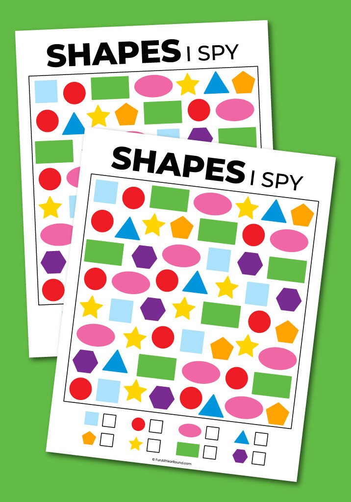 Printable shapes I spy