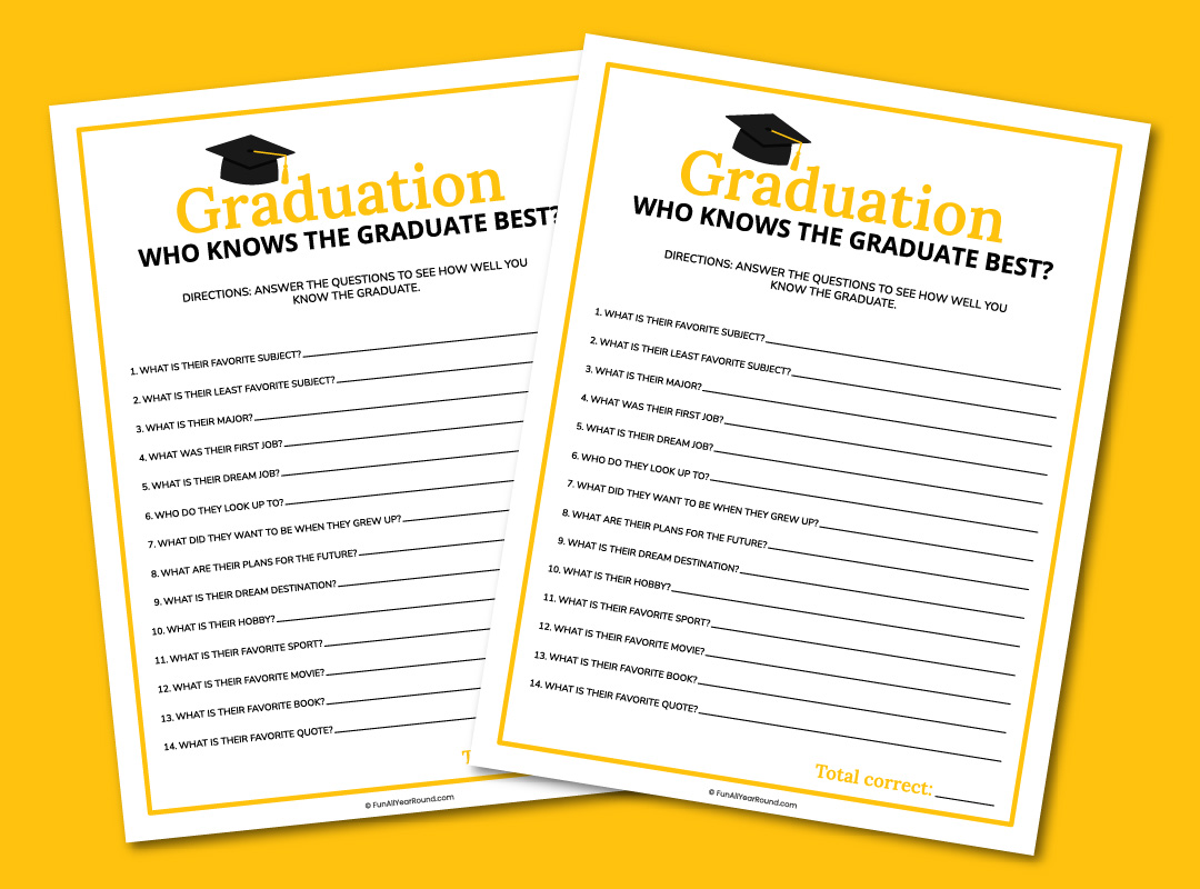 Printable who knows the graduate best