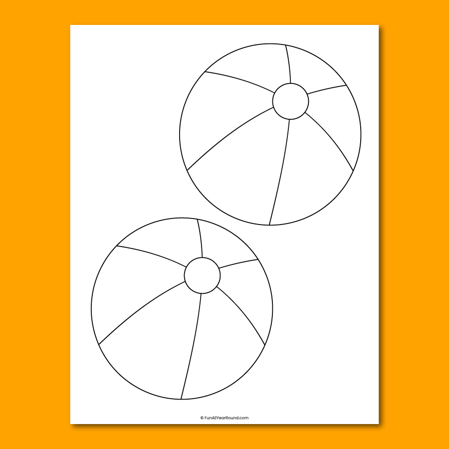 printable beach ball template