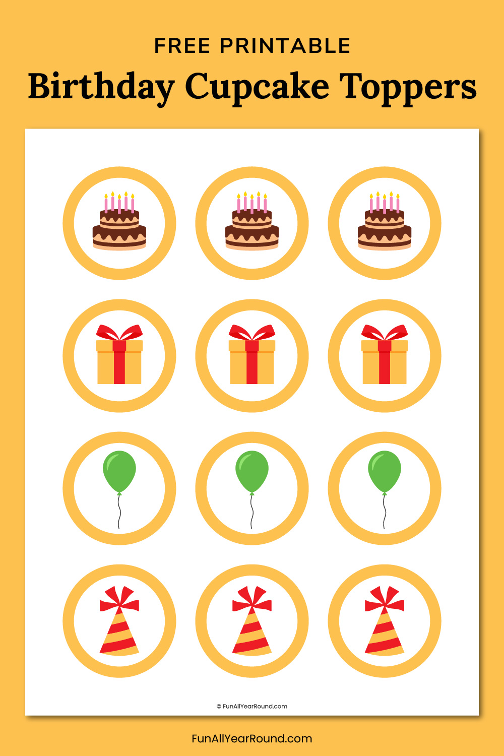 printable birthday cupcake toppers