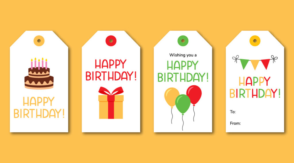 Birthday gift tags - Fun All Year Round