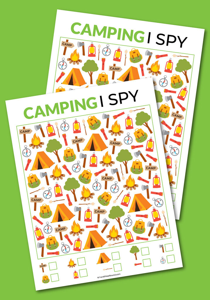 printable camping I spy