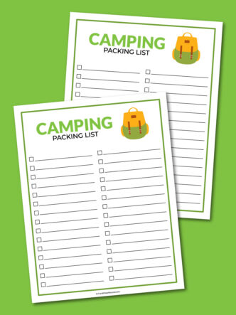 printable camping packing list