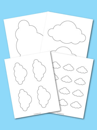 printable cloud template