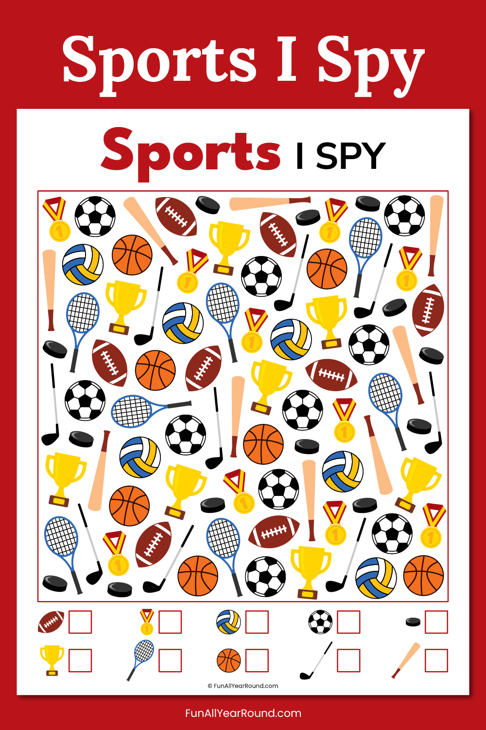 printable sports I spy