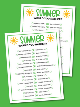 printable summer would you rather