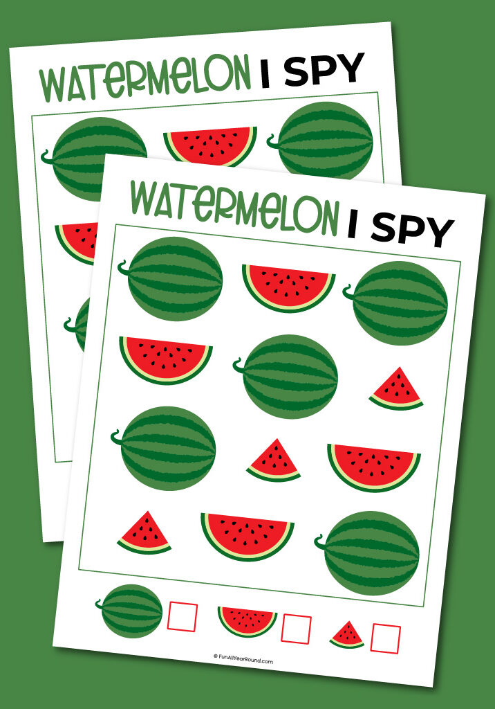 printable watermelon I spy