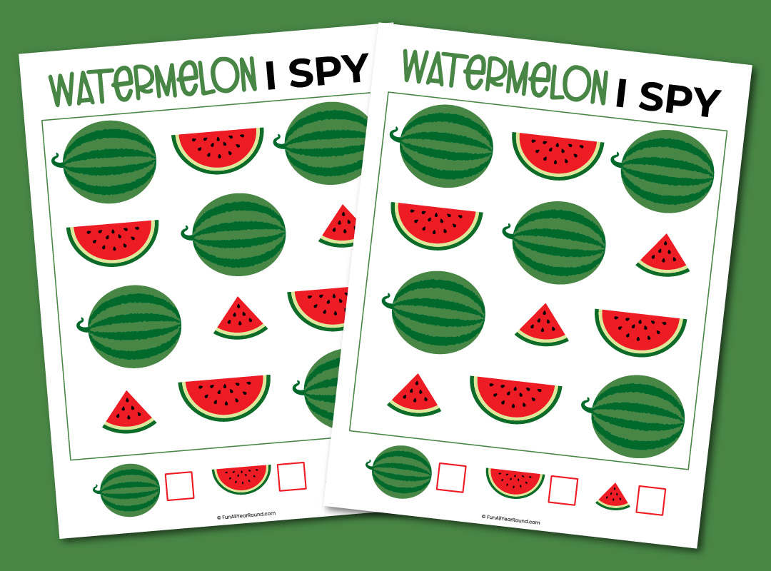 printable watermelon I spy