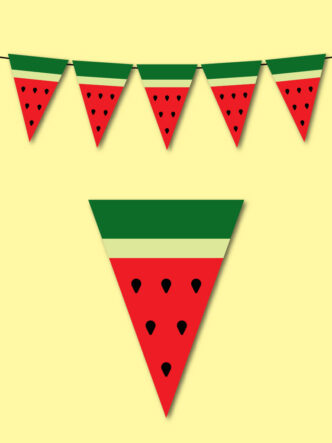 printable watermelon bunting